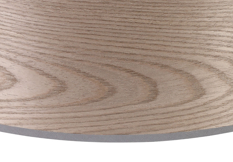 Load image into Gallery viewer, C-Lighting John Round, 395 x 180mm Wood Effect Shade, Grey Oak/White Laminate - 29122
