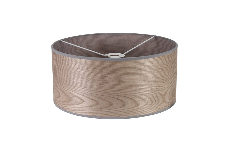 Load image into Gallery viewer, C-Lighting John Round, 395 x 180mm Wood Effect Shade, Grey Oak/White Laminate - 29122
