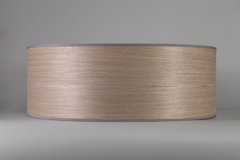 Load image into Gallery viewer, C-Lighting John Round, 600 x 210mm Wood Effect Shade, Grey Oak/White Laminate - 29123
