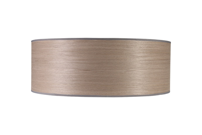 C-Lighting John Round, 600 x 210mm Wood Effect Shade, Grey Oak/White Laminate - 29123