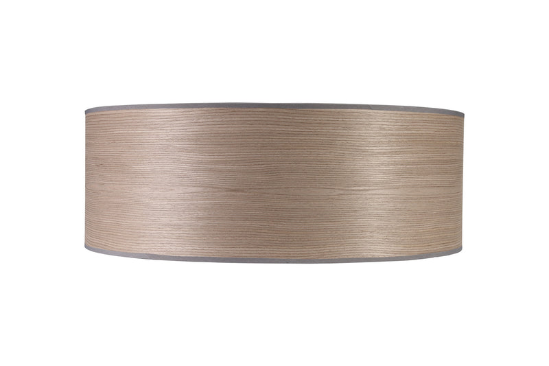 Load image into Gallery viewer, C-Lighting John Round, 600 x 210mm Wood Effect Shade, Grey Oak/White Laminate - 29123

