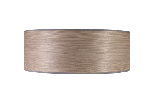 C-Lighting John Round, 600 x 210mm Wood Effect Shade, Grey Oak/White Laminate - 29123