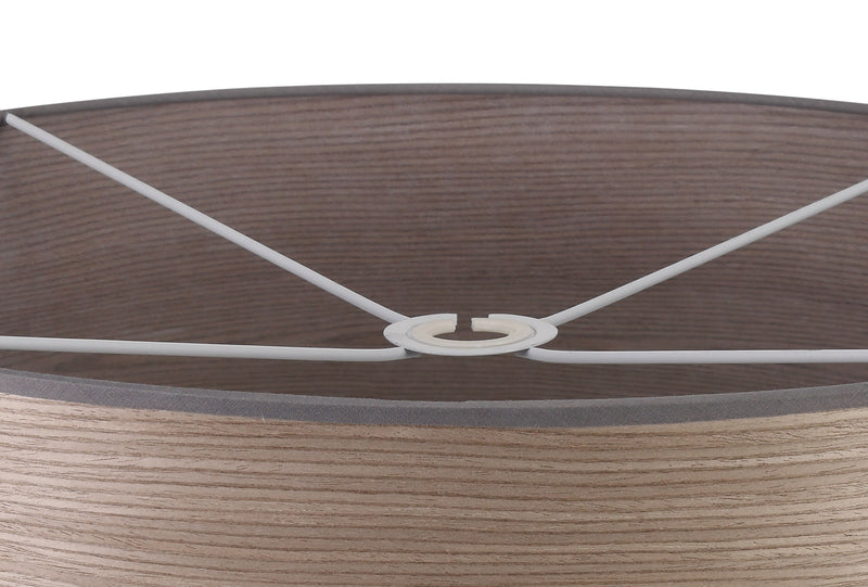 Load image into Gallery viewer, C-Lighting John Round, 600 x 210mm Wood Effect Shade, Grey Oak/White Laminate - 29123
