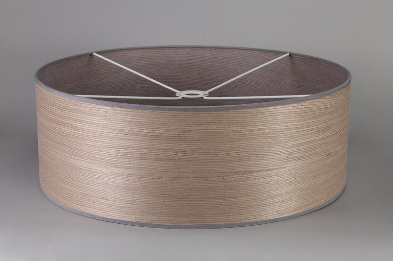 Load image into Gallery viewer, C-Lighting John Round, 600 x 210mm Wood Effect Shade, Grey Oak/White Laminate - 29123
