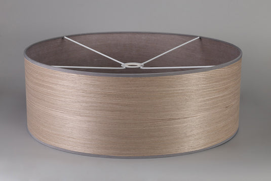 C-Lighting John Round, 600 x 210mm Wood Effect Shade, Grey Oak/White Laminate - 29123