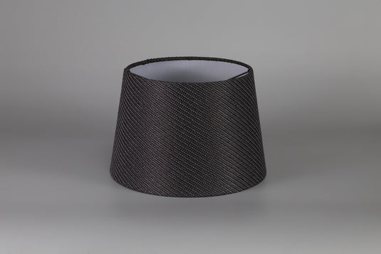 C-Lighting John Round, 240/300 x 200mm Fabric Shade, Charcoal Grey/White Laminate - 29127