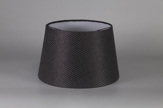C-Lighting John Round, 280/350 x 220mm Fabric Shade, Charcoal Grey/White Laminate - 29128