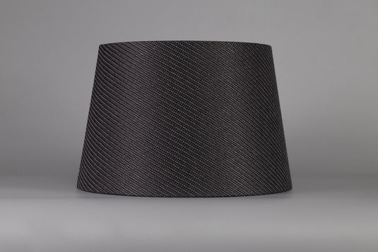 C-Lighting John Round, 320/400 x 260mm Fabric Shade, Charcoal Grey/White Laminate - 29129