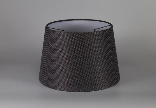 C-Lighting John Round, 320/400 x 260mm Fabric Shade, Charcoal Grey/White Laminate - 29129