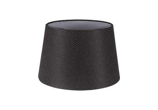 C-Lighting John Round, 320/400 x 260mm Fabric Shade, Charcoal Grey/White Laminate - 29129