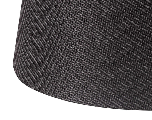 C-Lighting John Round, 350/450 x 280mm Fabric Shade, Charcoal Grey/White Laminate - 29130