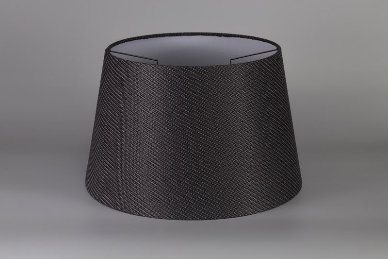 Load image into Gallery viewer, C-Lighting John Round, 350/450 x 280mm Fabric Shade, Charcoal Grey/White Laminate - 29130
