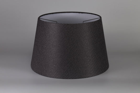 C-Lighting John Round, 350/450 x 280mm Fabric Shade, Charcoal Grey/White Laminate - 29130