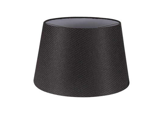 C-Lighting John Round, 350/450 x 280mm Fabric Shade, Charcoal Grey/White Laminate - 29130