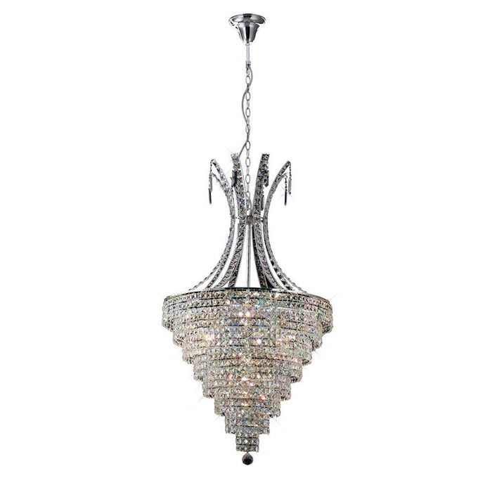 Diyas IL30049 Kanya Pendant 10 Light Polished Chrome/Crystal - 37912