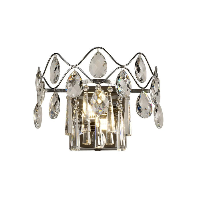 Diyas IL31060 Kenzie Wall Lamp Switched 2 Light Polished Chrome/Crystal - 38252