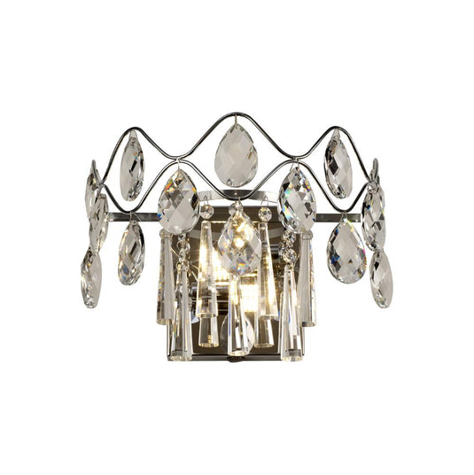 Diyas IL31060 Kenzie Wall Lamp Switched 2 Light Polished Chrome/Crystal - 38252