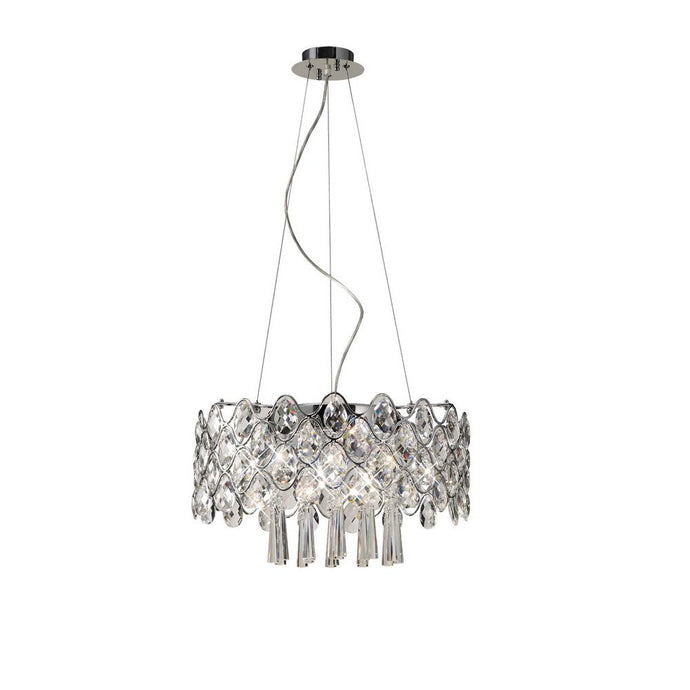 Diyas IL31061 Kenzie Pendant 10 Light G9 Polished Chrome/Crystal - 38253
