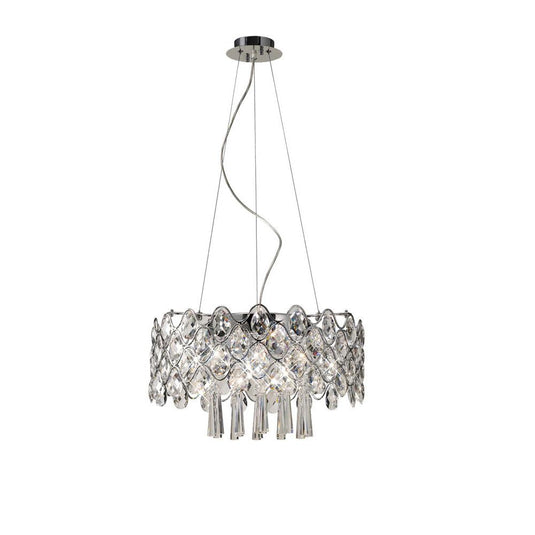Diyas IL31061 Kenzie Pendant 10 Light G9 Polished Chrome/Crystal - 38253