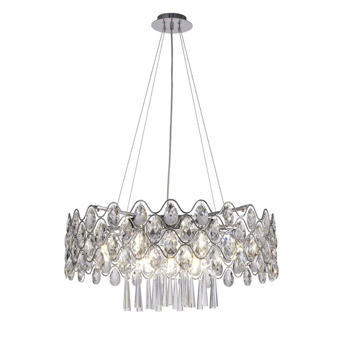 Diyas IL31062 Kenzie Pendant 16 G9 Light Polished Chrome/Crystal - 38254