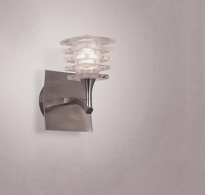 Mantra M0028/S Keops Wall Lamp Switched 1 Light G9, Satin Nickel