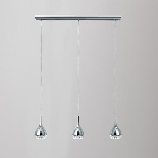 Mantra M5161 Khalifa Pendant 3 Light GU10 Line Polished Chrome - 25055