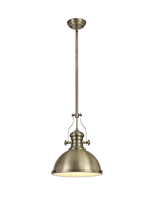 C-Lighting Kirby Pendant, 1 x E27, Antique Brass/Frosted Glass - 28706