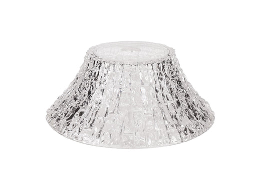 C-Lighting Kirby Round 38cm Patterned Clear Glass Lampshade - 29339
