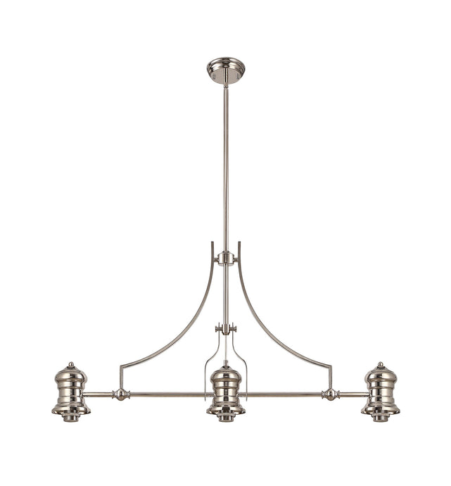 C-Lighting Kirby Frame Only Linear Pendant, 3 x E27, Polished Nickel - 29358