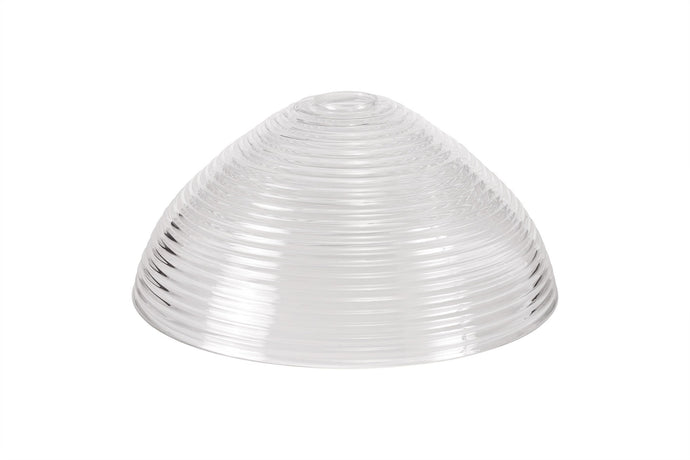 C-Lighting Kirby Round 33.5cm Prismatic Effect Clear Glass Lampshade - 29359