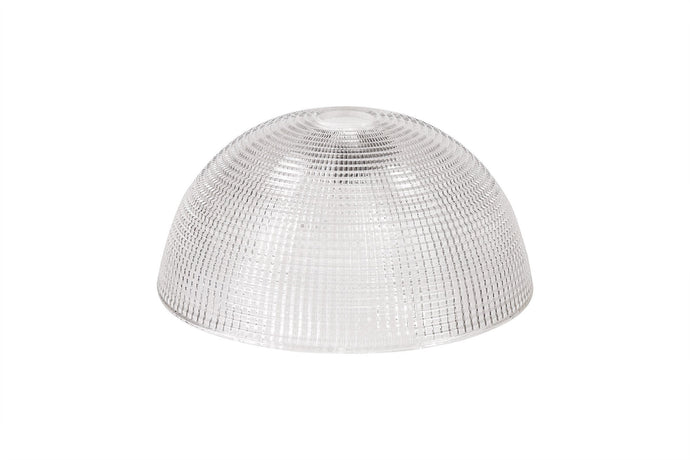 C-Lighting Kirby Round 30cm Prismatic Effect Clear Glass Lampshade - 29360