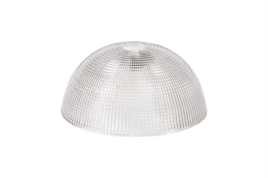 C-Lighting Kirby Round 30cm Prismatic Effect Clear Glass Lampshade - 29360