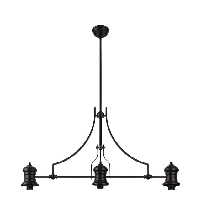 C-Lighting Kirby Frame Only Linear Pendant, 3 x E27,Matt Black - 33275