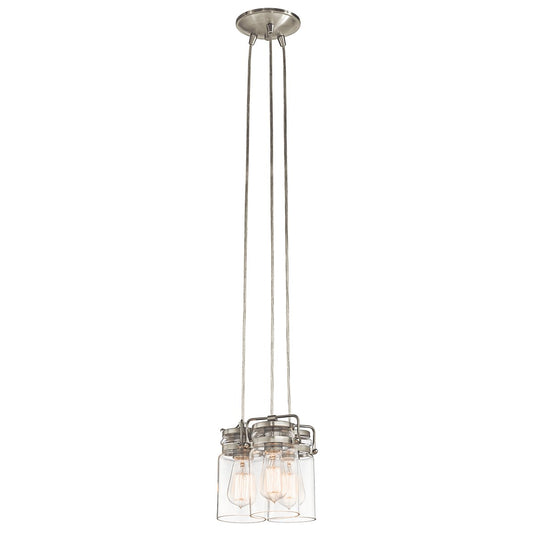 Kichler KL-BRINLEY3-NI Brinley 3 Light Pendant - Brushed Nickel