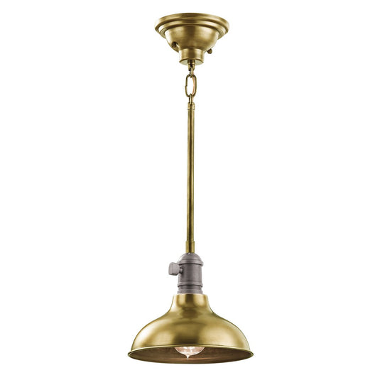 Kichler KL-COBSON-MP-BR Cobson 1 Light Mini Pendant - Natural Brass