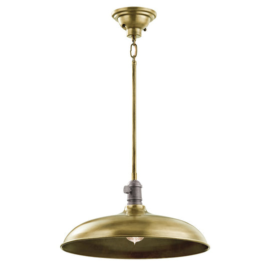 Kichler KL-COBSON-P-BR Cobson 1 Light Pendant/Semi Flush - Natural Brass