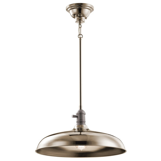 Kichler KL-COBSON-P-PN Cobson 1 Light Pendant/Semi Flush - Polished Nickel