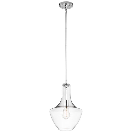 Kichler KL-EVERLY-P-S-CH Everly 1 Light Small Pendant - Chrome