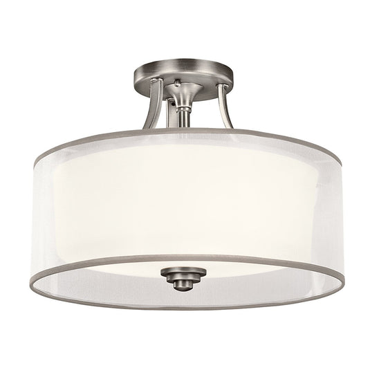 Kichler KL-LACEY-SF-AP Lacey 3 Light Semi-Flush Mount - Antique Pewter