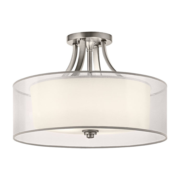 Kichler KL-LACEY-SFM-AP Lacey 4 Light Semi-Flush Mount - Antique Pewter