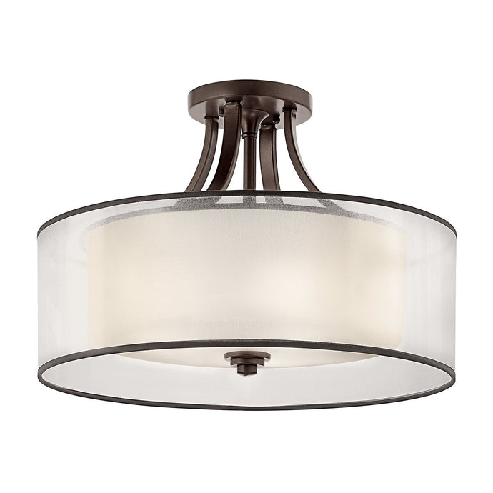 Kichler KL-LACEY-SFM-MB Lacey 4 Light Semi-Flush Mount - Mission Bronze