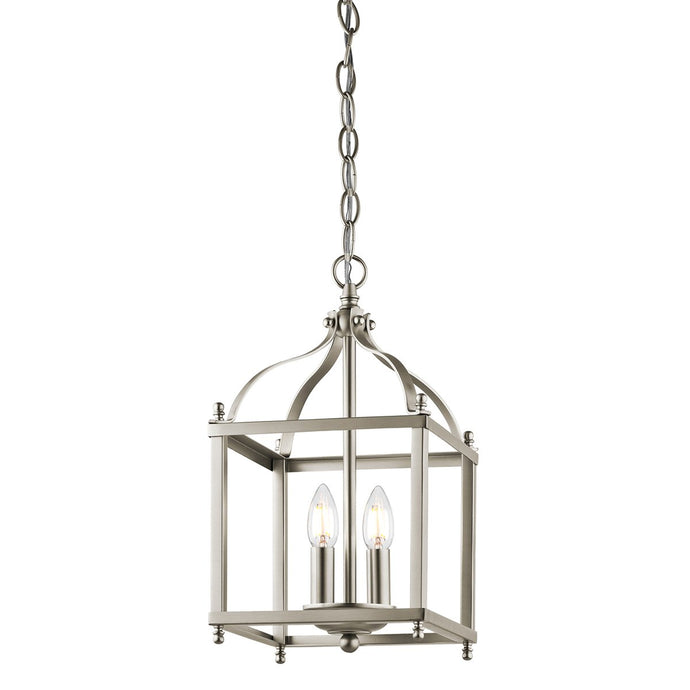 Kichler KL-LARKIN-P-S-NI Larkin 2 Light Small Pendant - Brushed Nickel