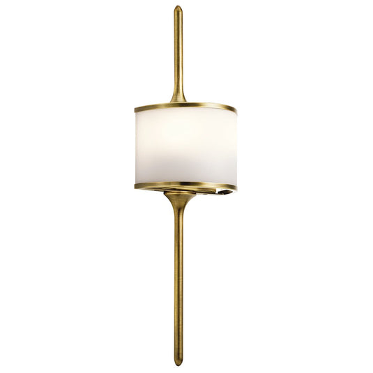 Kichler KL-MONA-S-NBR Mona 2 Light Wall Light - Natural Brass