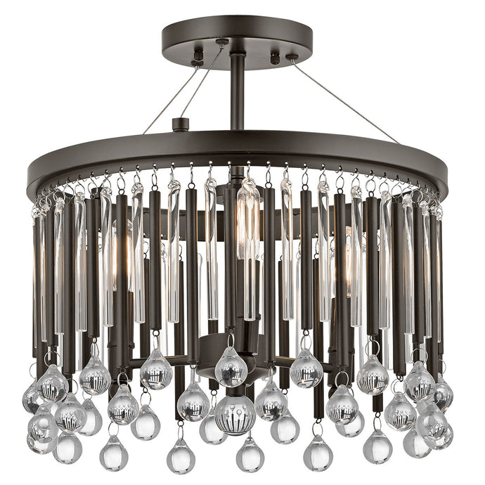 Kichler KL-PIPER-SF Piper 3 Light Semi Flush