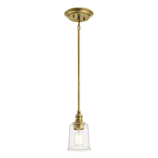 Kichler KL-WAVERLY-MP-NBR Waverly 1 Light Mini Pendant - Natural Brass