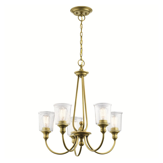 Kichler KL-WAVERLY5-NBR Waverly 5 Light Chandelier - Natural Brass