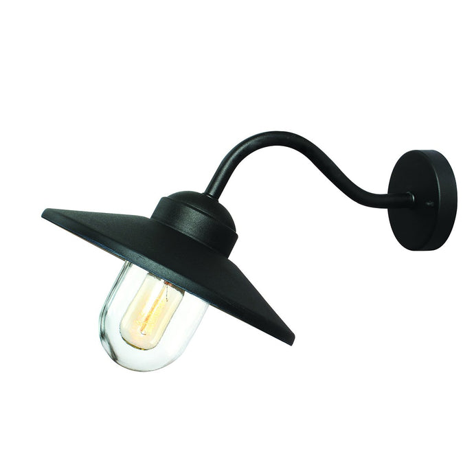 Elstead Lighting KLAMPENBORG-BK Klampenborg 1 Light Wall Lantern - Black