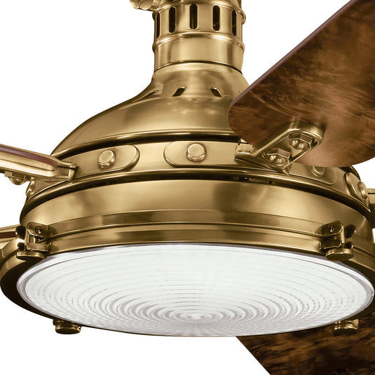 Kichler Lighting Hatteras Bay - 56in / 142cm Fan - Burnished Antique Brass - 43793