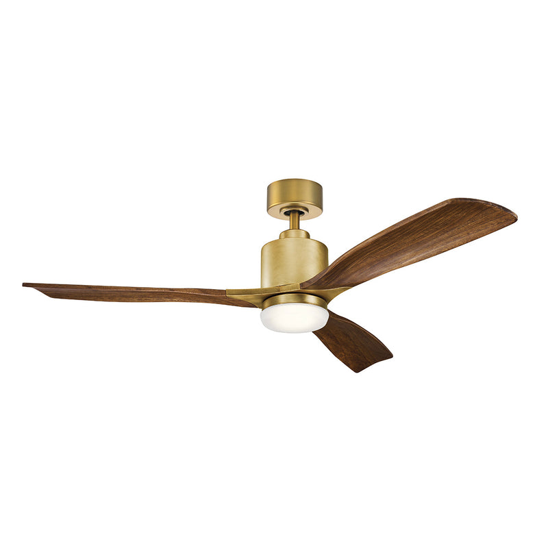 Load image into Gallery viewer, Kichler Lighting Ridley II - 52in / 132cm Fan - Natural Brass - 43807
