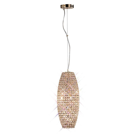 Diyas IL30765 Kos Pendant 4 Light French Gold/Crystal - 38131